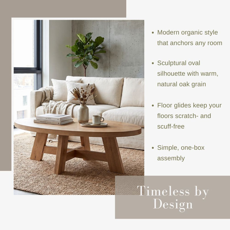 Wiese Single Coffee Table, Prairie Oak