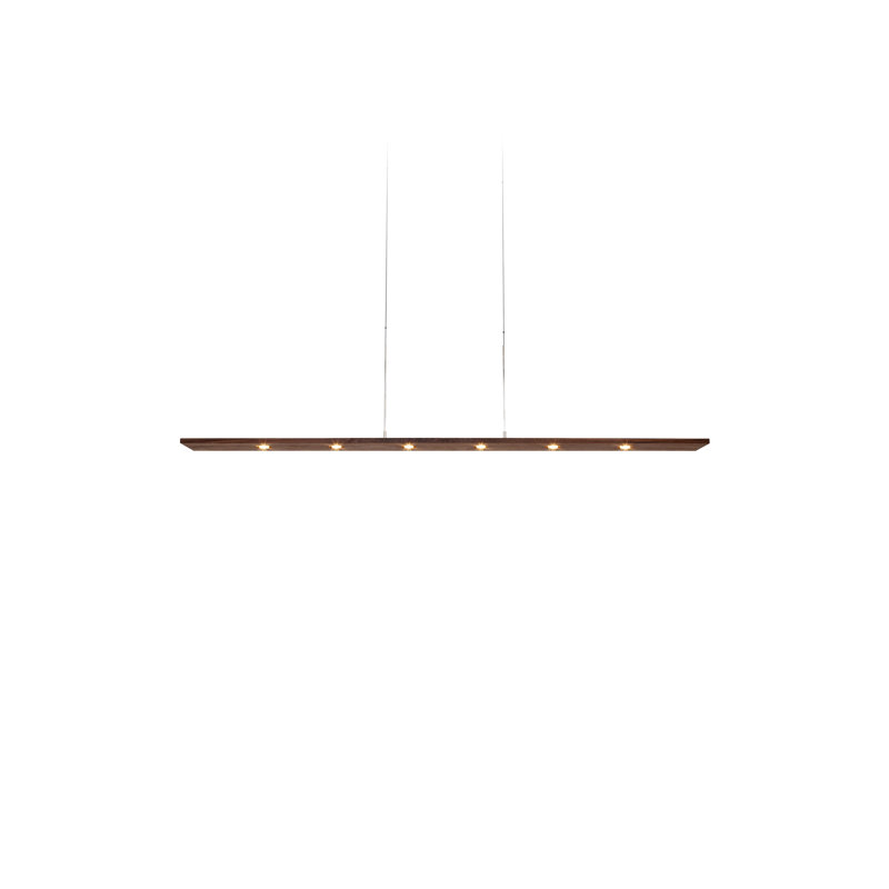 Vix 82" Dimmable LED Pendant, Walnut, 3500K