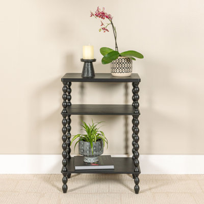 Bobbin Leg Rectangle Wood Accent Table