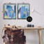 «Blue Abstract», ensemble de 2 toiles flottantes encadrées par Melissa Wang-526016071-526016073