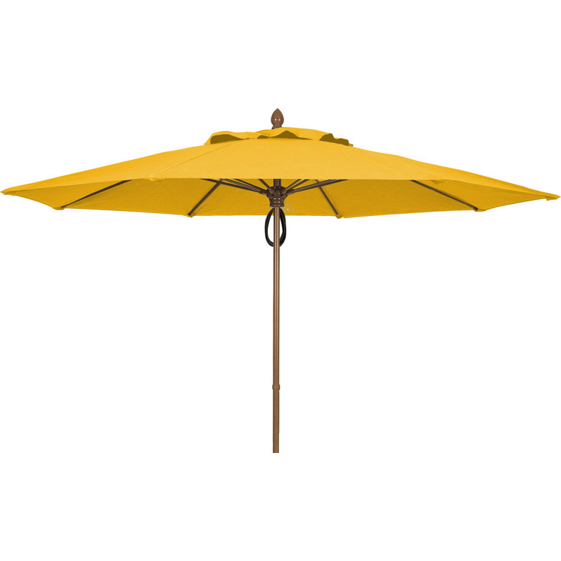 Parasol de marché 11 'Prestige, Bronze champagne, Jaune tournesol