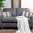 Set of 2 Lumbar Pillows, Sandy Gray