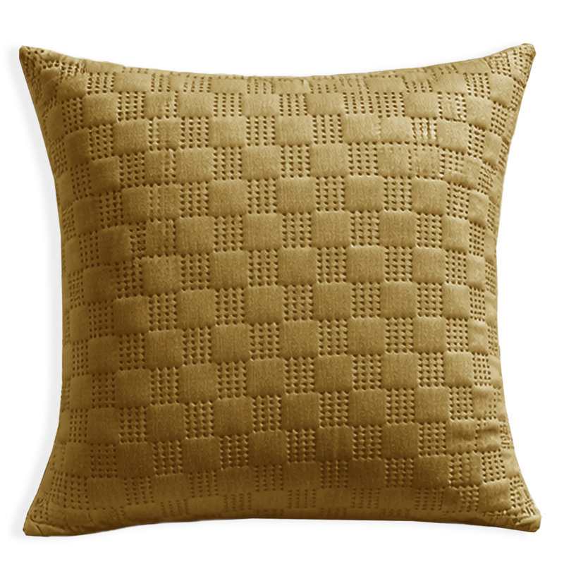 Aspire Homeware Embossed Square Velvet Cushion Covers, Pack of 2, RUST