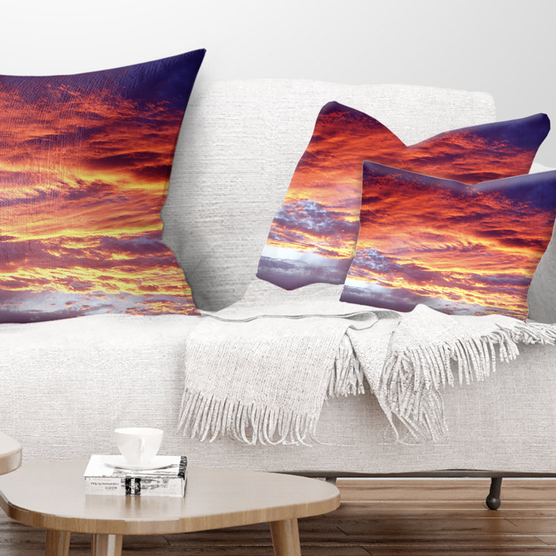 Coussin coloré Sunset, Rectangle, 12 po x 20 po