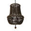 Lustre en perles de bois drapé-1978718503