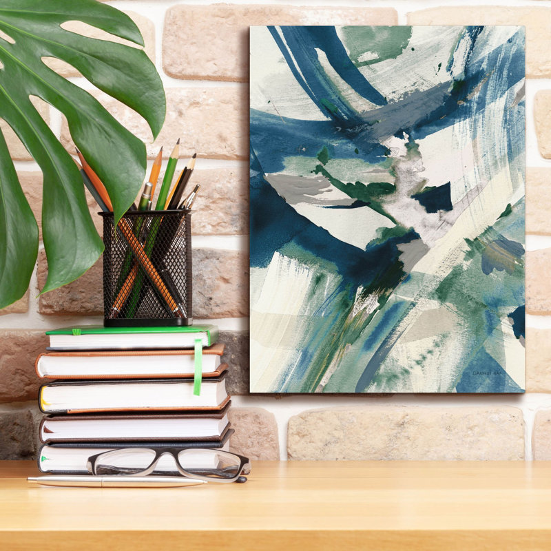  «Spontane 2 Sapphire» par Danhui Nai, art mural sur toile, H 16 po x l 12 po