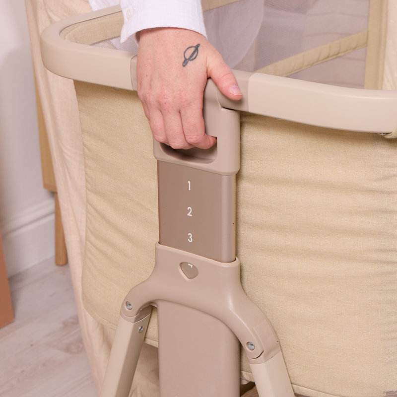 Tutti Bambini Cozee Zen Bedside Crib, Sand