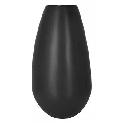 Vase noir volcanique