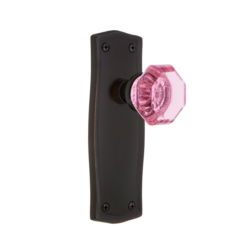 Prairie Plate with Waldorf Pink Door Knob, Timeless Bronze
