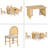 7-Piece Farmhouse Dining Table Set For 6 - 59.8" Rectangular Dining Table With Distressed Oak Veneer And 6 Rattan Chairs, Rustic Kitchen Furniture For Dining Room-865457514