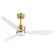 Loritta 52'' 3 - Blade Large Indooor Ceiling Fan With Light Kit and Remote, 3 LED Colors, 6 Speed Noiseless DC Motor, Timer