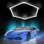 16 lumières de garage hexagonales à DEL