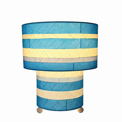 Lampe de table rayée champignon