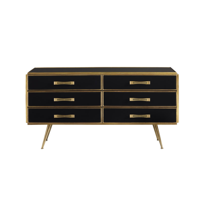 Dean 6 Drawer 60" W Double Dresser