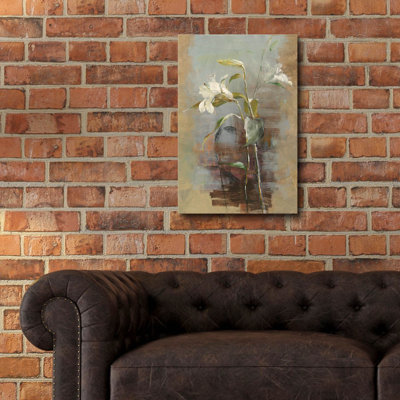 'Contemporary Lilies 2 C' by Danhui Nai Acrylic Glass Wall Art, 16" x 24"