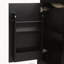 Meuble-lavabo autoportant de 20 po avec comptoir d'évier, armoire en panneau de fibres à densité moyenne avec porte à fermeture en douceur, 1 tiroir et support de rangement, noir