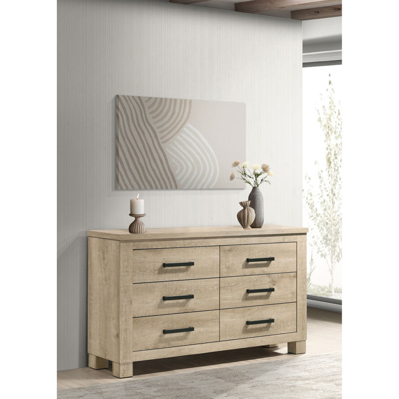 Commode de chambre 6 tiroirs Sansome