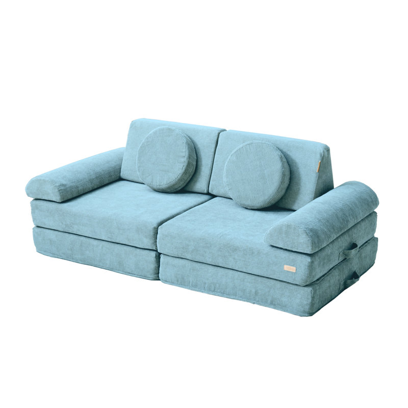 Playrama Montessori Kids Play  Sofa, Teal