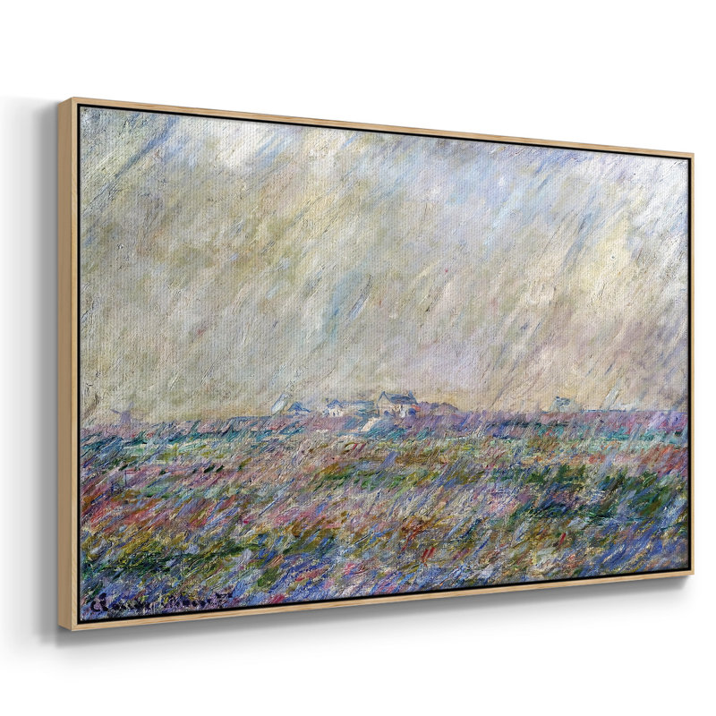 The Rain, 1886, reproduction d'art sur toile, Bois naturel, H 27 po x l 41 po x P 2 po
