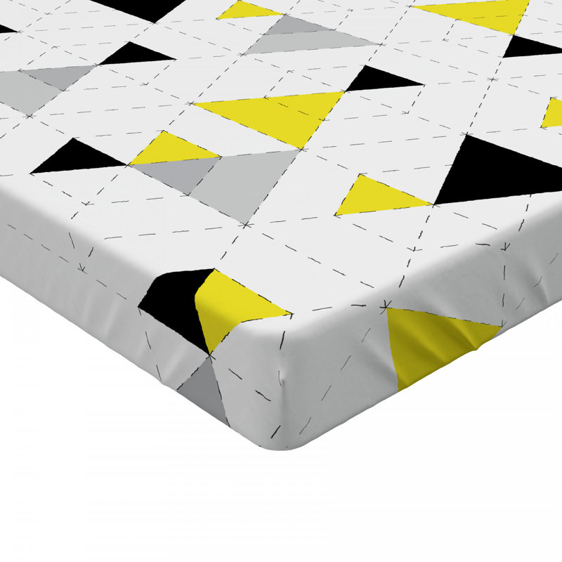Microfiber Geometric Fitted Sheet, Full Fitted Sheet