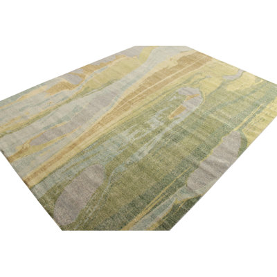 Distressed Homage Hand Knotted Wool Area Rug