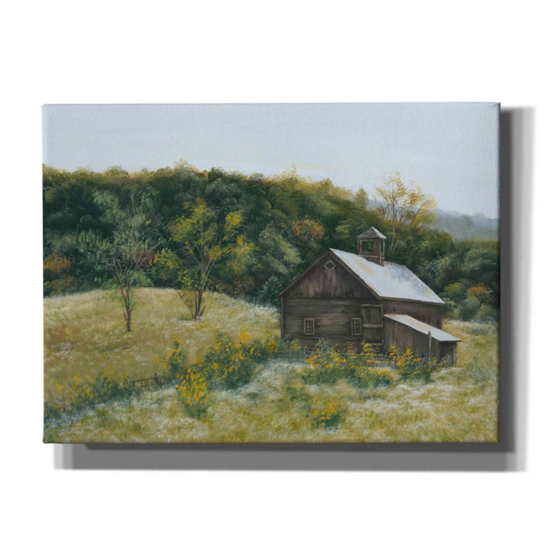 «Barn in Vermont» par Pam Britton, art mural sur toile, H 40 po x l 54 po x P 1,5 po