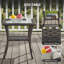 Ensemble de conversation de patio extérieur en osier 7 pièces avec des chaises pivotantes et des poufs-699158596-699158595