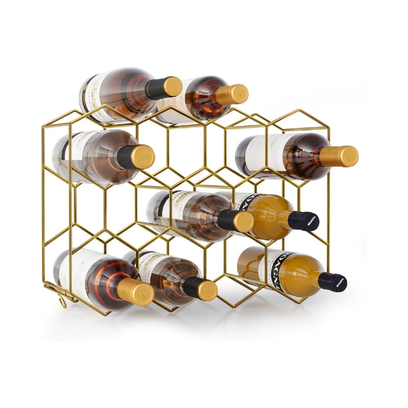 Tabletop Wine Bottle Rack Gold