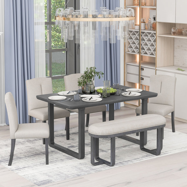 Wildon Home® Aruther 6 - Piece Double Pedestal Dining Set | Wayfair