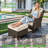 5 - Person Outdoor Conversation Set, Wicker Patio Sofa & Chair Set with Cushions-386762231
