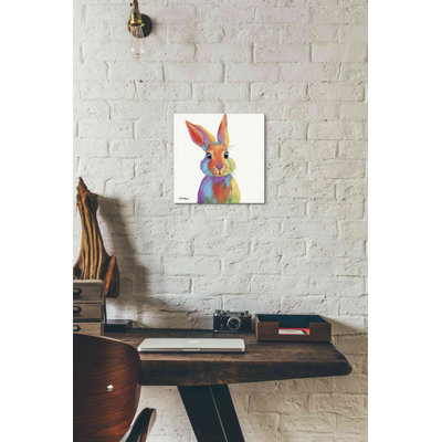 «Cheery Bunny» par Britt Hallowell, impression sur toile tendue