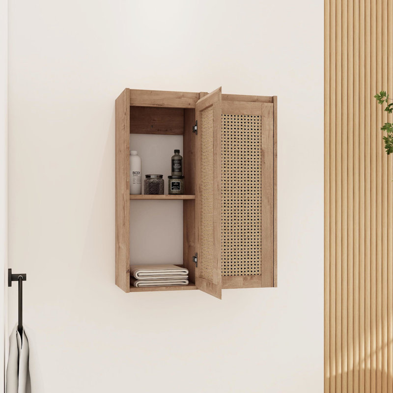 Armoire latérale de salle de bain de 29,41 po de hauteur, avec fermeture en douceur élégante de 24,24 po, fixation murale