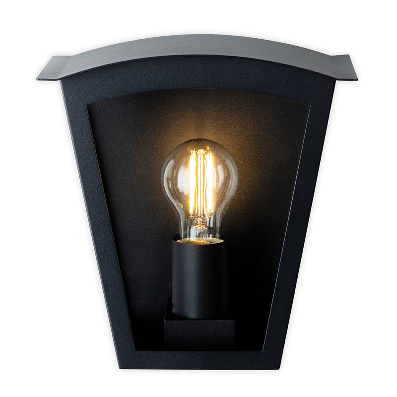 Matte Black 24cm H Outdoor Flush Mount