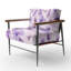 Chaise d'appoint Floral - Chaise avec accoudoirs mauve douce-242676169