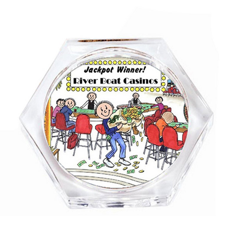 Ensemble de 4 sous-verres personnalisables Gambler, Oui