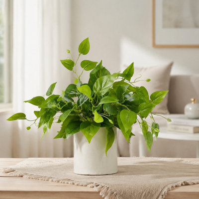 Faux plantes d'intérieur, Pothos petites plantes artificielles pour la décoration intérieure Plantes artificielles en pot pour salon