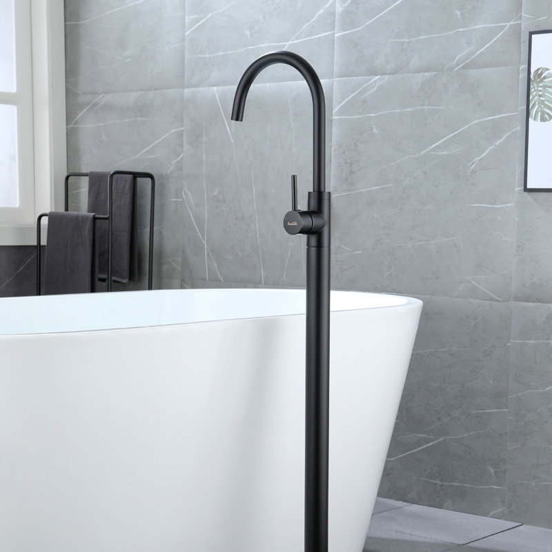 Floor Tub Spout, Matte Black