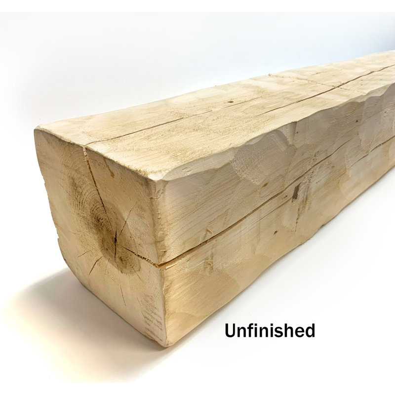 Wilson Barnwood Fireplace Shelf Mantel, 6"H x 6"W x 60"D, Driftwood