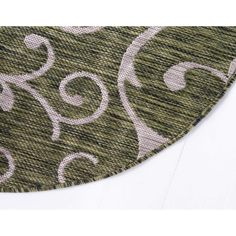 Tapis d'extérieur couleur Kona Moss, Rond 4 pi