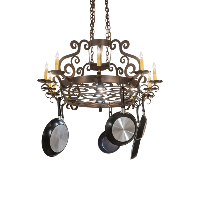 63" Long Neo 15 Light Pot Rack