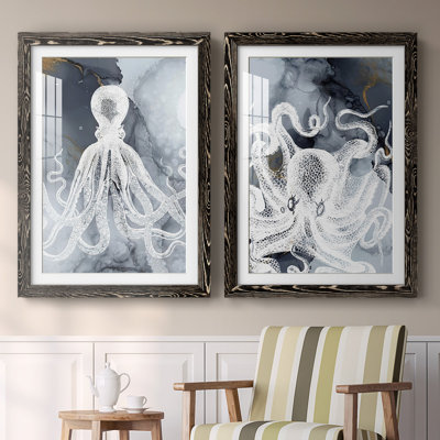" Octopus Ink I " 2 - Pieces