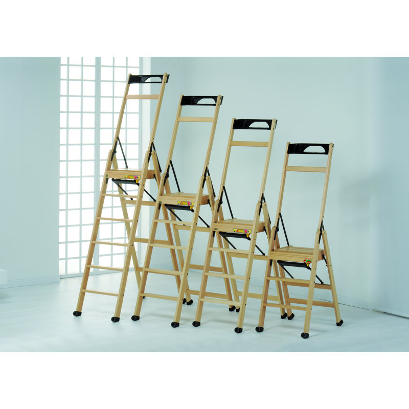 4 - Step Wood Small Step Ladder, Beige