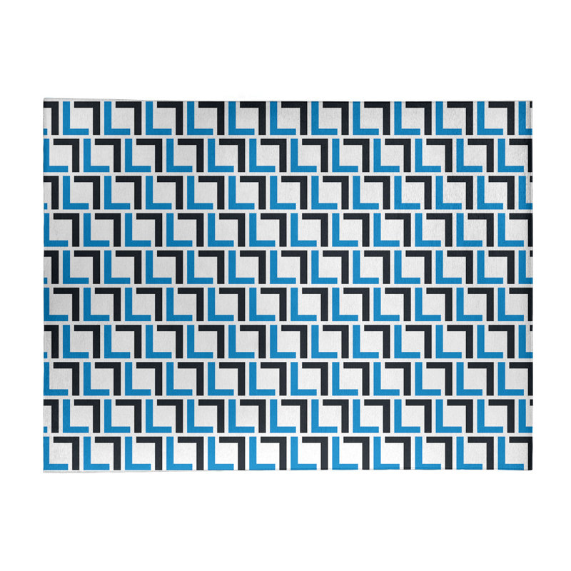 Geometric Indoor Rug, Rectangle 5' x 7'