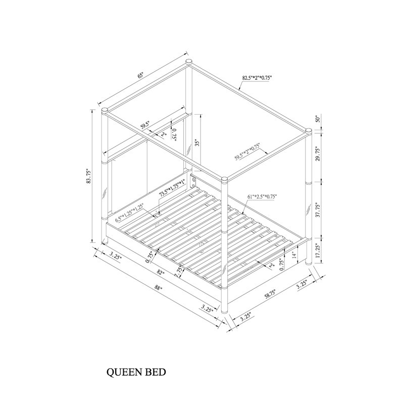 Malmo Oak Queen Bed, Queen