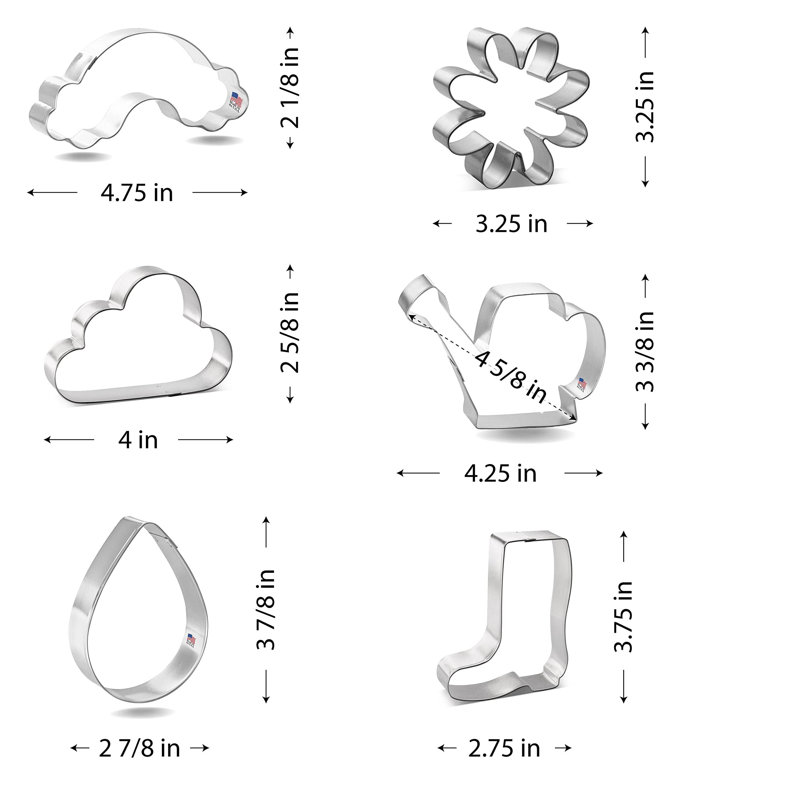CookieCutter.com 6 -Piece Non-Stick Cookie Cutter