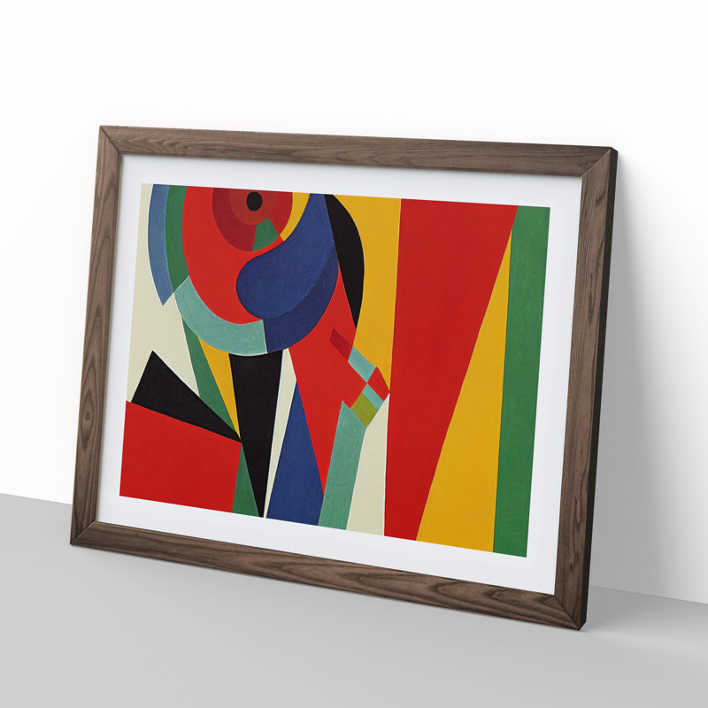 Serene Abstract - Framed Print, 34cm H x 46cm W x 2cm D, Walnut