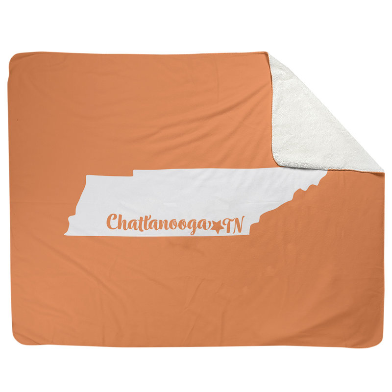 Sewn Throw Blanket, 52.5" W x 62.5" L, Orange