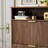 Flip-Door Shoe Cabinet, 31.6 inch Narrow Storage Organizer with 2 Hidden Compartments, Tall Free Standing Entryway Shoe Rack for Foyer and Hallway in Walnut-969901361