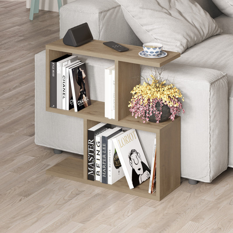 Modern Coffee Table, Brown, 23.6 x 23.6 x 7.9 inches | 100% Melamine Coated Particle Board, Thickness: 0.7 inches | Durable, 44 lbs Bearing Capacity | Elegant Design for Living Room & Contemporary Spaces