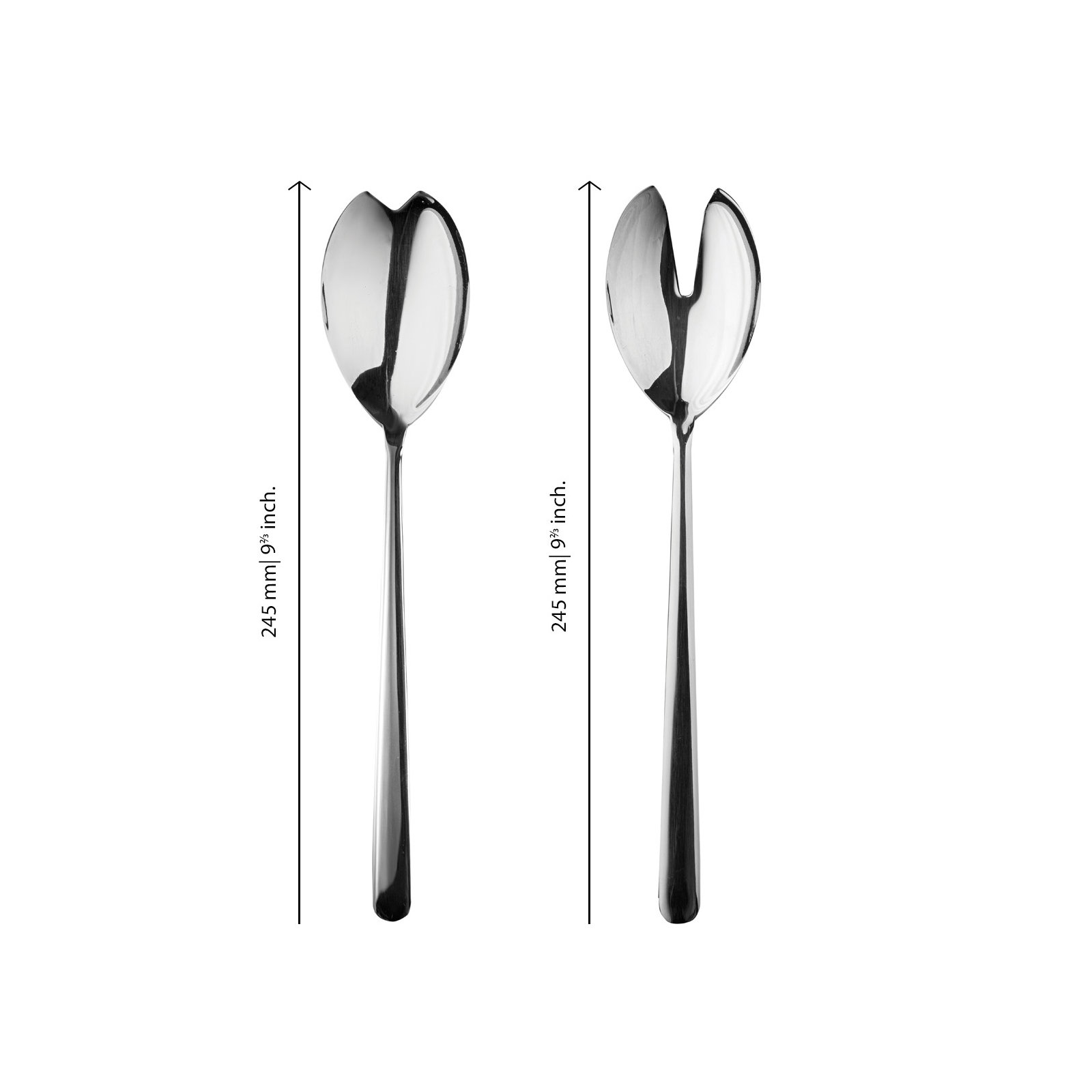 Linea Stainless Steel Salad Servers, Silver
